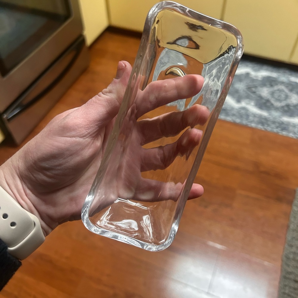 Elegant Clear Glass Butter Dish - Picture 10 of 11